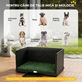PawHut Toaletă pentru câini cu tavă detașabilă, 75 x 51 x 36,5 cm | Aosom Romania