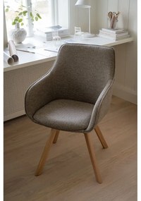 Set de scaune de sufragerie bej 2 buc. tapițat Alison – Rowico