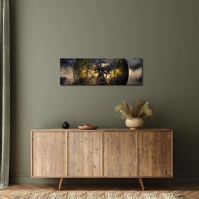 Tablou - Cerul enigmatic (cu ceas) (90x30 cm)