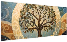 Tablou – Arborele vieții și spirale (120x50 cm)