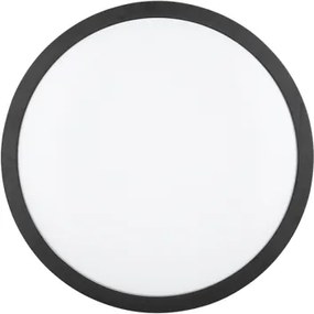 Trio - Plafonieră LED dimabilă ISEO, 24 W, 230 V, 3000 K, Ø 40 cm, neagră