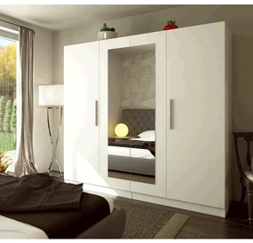 Dulap cu patru uşi, alb, MATISA