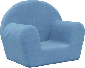 vidaXL Canapea pentru copii, albastru, pluș moale