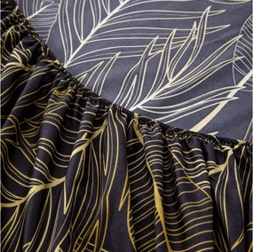Cearsaf din microfibra VISATA negru 180x200 cm