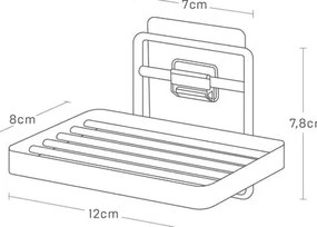 Săpunieră albă autoadezivă din metal Film Hook – YAMAZAKI