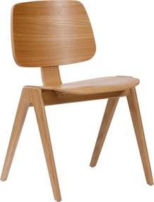 MAZZONI EXPORT AURA Stejar Natural - SCAUN DIN LEMN PENTRU LIVING SUFRAGERIE BUCĂTĂRIE MODERN NORDIC