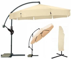 Umbrela de soare pliabila pentru gradina LEVI 300 cm, bej