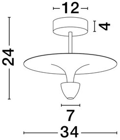 Plafoniera LED design modern LUET
