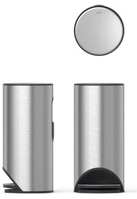 Coș de gunoi argintiu lucios cu pedală din oțel inoxidabil 30 l Arc – Joseph Joseph