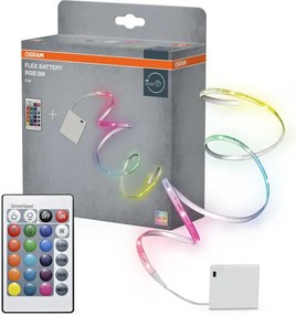 Osram - Bandă LED RGB reglabilă FLEX BATTERY 5m LED/5W/4xAA + telecomandă
