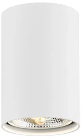 Spot aplicat design modern TUBO alb 12cm