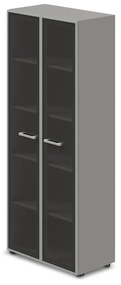 Dulap înalt lat TopOffice Premium 79,8 x 40,4 x 196,5 cm, gri