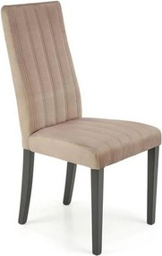 Scaun DIEGO 2, bej/negru, stofa catifelata/lemn de fag, 47x59x99 cm