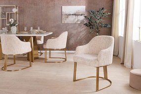 Set de 2 scaune, Stofa Chenila, Bej, EXTRAVAGANCIA, A-45927 VC