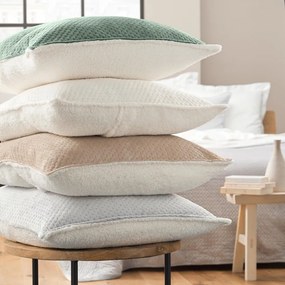 Set cuvertură și față de pernă verde din sherpa 220x240 cm Mylene – douceur d'intérieur