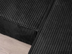 Canapea colt extensibila SMART COSARO negru, cu colt bilateral + 2 perne CADOU