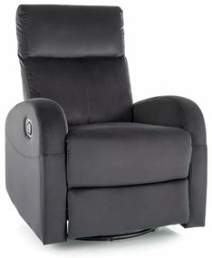 Scaun reclinabil Olimp Velvet, negru
