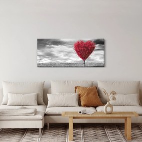 Tablou -Inima din coroanele copacilor (120x50 cm)