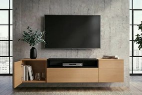 Comoda TV suspendata LOFT 160cm natur/ negru
