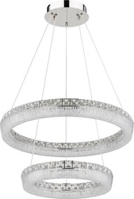 Globo 67387-60 - Lustru suspendat LED reglabil pe cablu LAUREL LED/60W/230V transparent + telecomandă