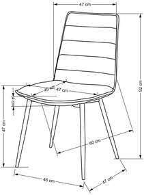 Scaun de bucaterie Lanier, gri