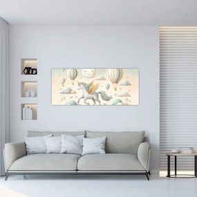 Tablou - Unicorn fericit (120x50 cm)