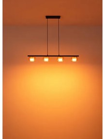 Lustră LED pe cablu Globo 16055-4HG HIGGINS 4xGX53/6W/230V fumuriu/maro