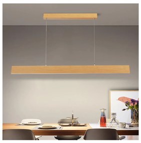 Brilagi - Lustra LED cu dimmer pe cablu SLIMLINE LED/40W/230V 3000-6000K decor stejar + telecomandă