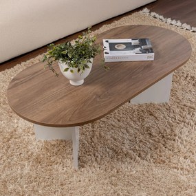 Masă de cafea Sable Walnut White