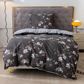 Lenjerie de pat din microfibra flanel BLOSSOM gri Dimensiune lenjerie de pat: 70 x 90 cm | 140 x 200 cm