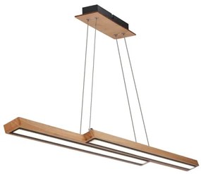 Candelabru LED SENTO suspendat pe cablu, 19W/230V, lemn