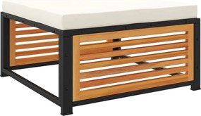 vidaXL Taburet de grădină cu pernă 68x68x30 cm lemn masiv acacia