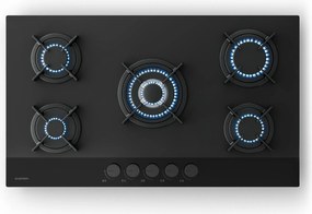 Klarstein Plita pe gaz Velaire, cu 5 arzătoare și aprindere electrică, compatibilă cu gaz natural și GPL, 10400 W, 90 cm.