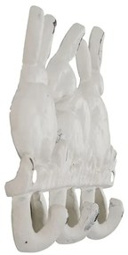 Cuier de perete decorativ, din fonta, L20 cm, Le Lapin