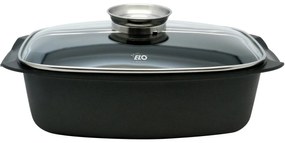 Elo 84932 Tavă de copt cu capac din sticlă și mâner cu aromă Alucast 40 x 22 cm