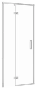 Usa sticla dus batanta 90x195 cm profil crom Cersanit Larga, montare stanga 900x1950 mm, Stanga, Crom lucios