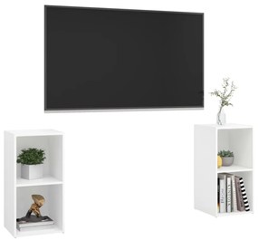 Comode TV, 2 buc., alb, 72x35x36,5 cm , PAL 2, Alb, 72 x 35 x 36.5 cm