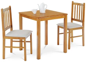 Set de dining din lemn masiv cu 2 scaune, 69 x 69x 75 cm, stejar Iandhaus