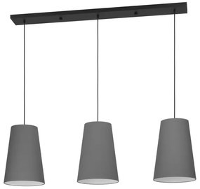 Lustră pe cablu Eglo 390136 PETROSA 3xE27/40W/230V gri