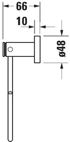 Duravit 99214600 - Suport de prosoape de perete D-CODE, negru mat