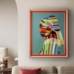 Tablou decorativ Joven con perla POP, 84x104cm