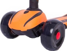 Trotineta copii cu roti luminoase din silicon NOVOKIDS™ Bumble , cu melodii si lumini, 3 roti,pliabila, maner reglabil pe inaltime,maxim 50 kg,
