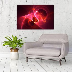 Tabloul modern cu abstacție roz (90x60 cm)