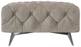 Taburet grej cu tapițerie din catifea Chelsea – Ropez