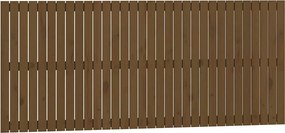 vidaXL Tăblie de pat pentru perete, maro miere, 204x3x90 cm