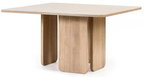 Masă dining cu aspect de lemn de frasin Teulat Arq, 137 x 137 cm