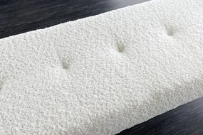 Bancheta tapitata design modern Boutique 100cm, boucle alb