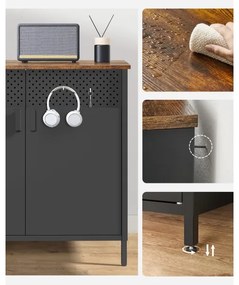 Comodă FIRA negru/maro