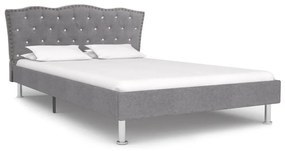 280538 vidaXL Cadru de pat, gri deschis, 120 x 200 cm, material textil