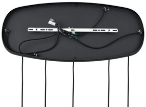 Lampă suspendată modernă neagră cu sticlă ambră cu 5 lumini - Sheena